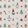 Printed Cotton HORLIN Ecru / Red